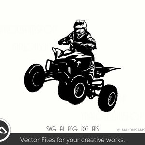 ATV SVG Silhouette #2 - atv svg, quad svg, 4 wheeler svg, dxf, png