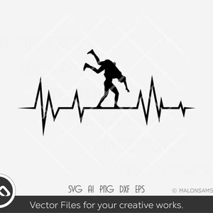 Wrestling SVG heartbeat - wrestling svg, wrestler svg, wrestle svg, silhouette, png, cut file, clipart