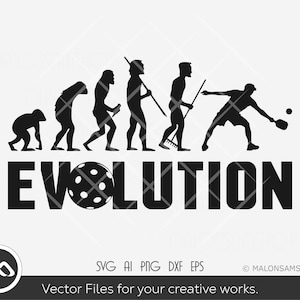 Pickleball SVG Evolution - pickleball svg, pickleball player svg, sport svg, png cut file