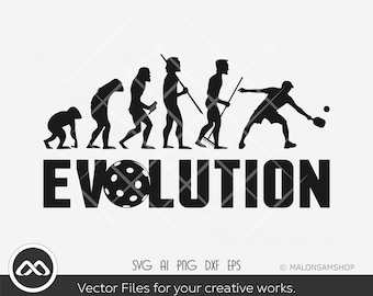 Pickleball SVG Evolution - pickleball svg, pickleball player svg, sport svg, png cut file