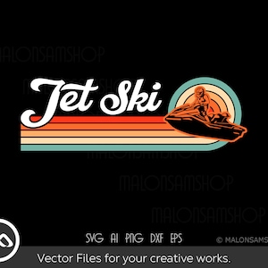 Retro Jet ski SVG Jetski logo - jet ski svg, jet ski clipart, beach life svg, summer svg for lovers
