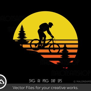 MTV SVG downhill Sunset - mountain bike svg, bike svg, mountain biking svg, mtb svg, digital file