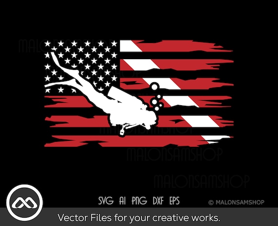 Vintage Scuba Dive Flag Sticker - 3x5 Inch Distressed Diver Decal For Cars, Laptops & Water Bottles