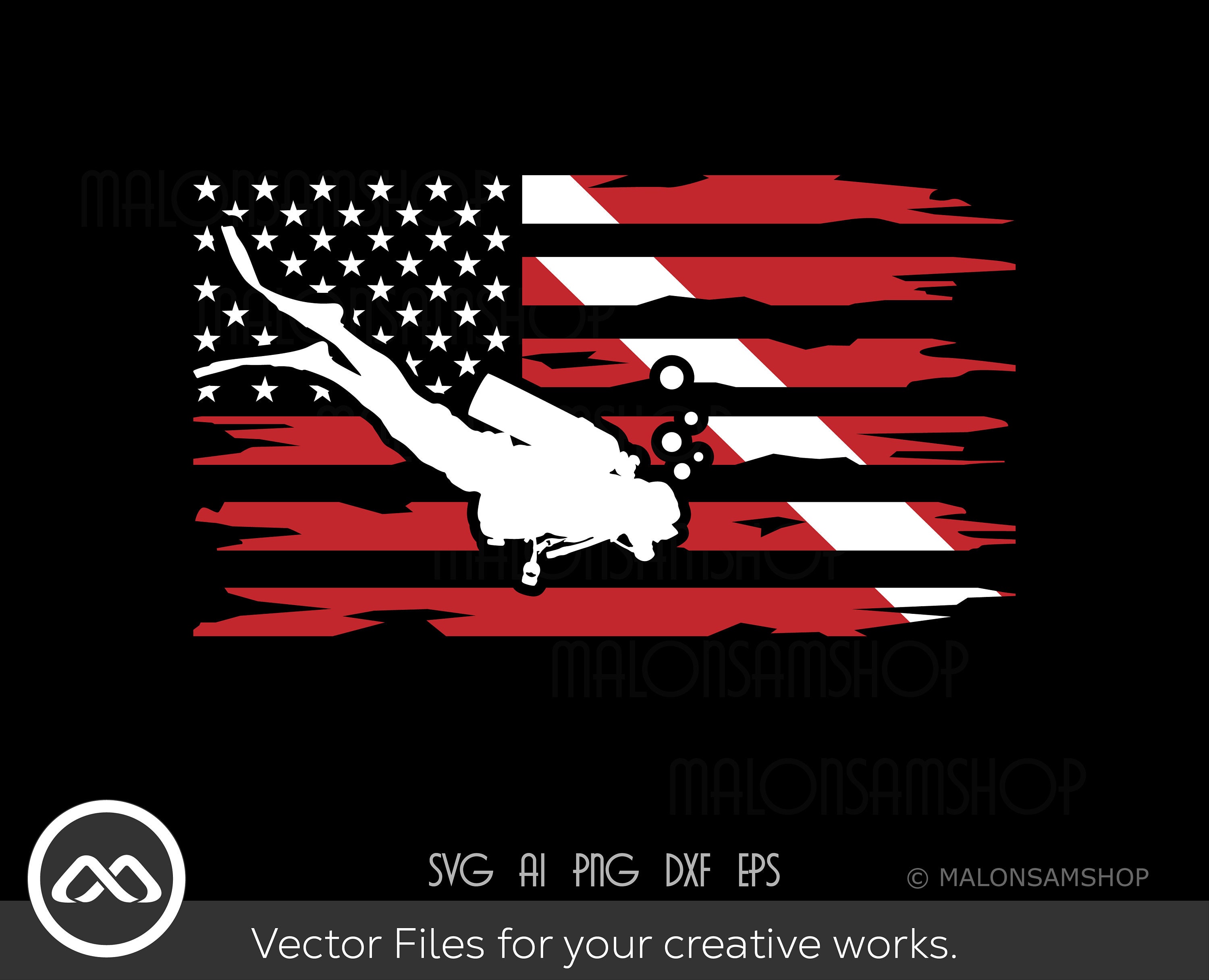 Scuba SVG US Flag Diving Svg Scuba Diver Svg Diver Svg Etsy