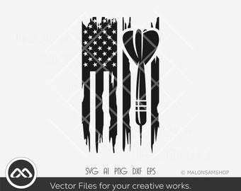 Dart SVG Us flag - dart svg, svg files for cricut, darts vector, cut file, dxf, eps, png for lovers