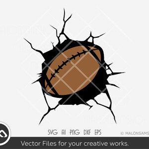 football SVG ball crack -football mom svg, american football, dxf eps png, sports svg, cricut file, cut file for lovers