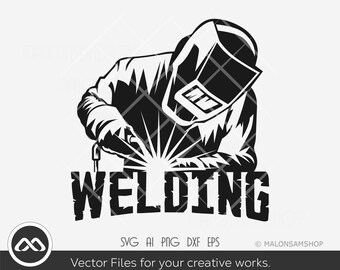 Welder SVG Welding logo - saldatore svg, welder flag svg, ironworker svg, saldatore png, clipart, file tagliato, silhouette