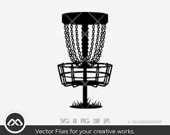 Disc Golf SVG Basket - disc golf svg, disc golf, golf svg, disc golf cricut, frisbee svg, dxf, png