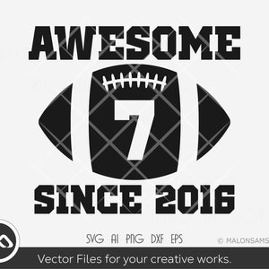 Football SVG Awesome Since 2015 - football svg, american football, football cut file for birthday