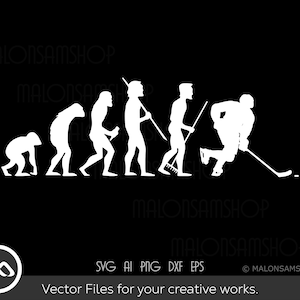 Hockey SVG Evolution - hockey svg, ice hockey svg, hockey player svg, png, silhouette, cut file, cricut for lovers