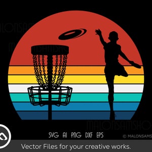 Cool Disc Golf SVG Retro - disc golf svg, disc golf, golf svg, disc golf cricut, frisbee svg, svg file, dxf, png