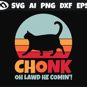 Katze SVG Chonk - Katzen svg, Katzenliebhaber svg, Katzen schnittdatei, süßes Katzensvg, Tiersvg, Katzen svg, schwarzes Katzensvg