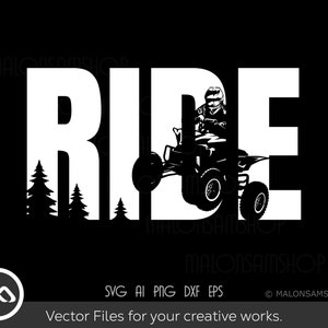 ATV SVG Ride - atv svg, quad svg, 4 wheeler svg, dxf, png