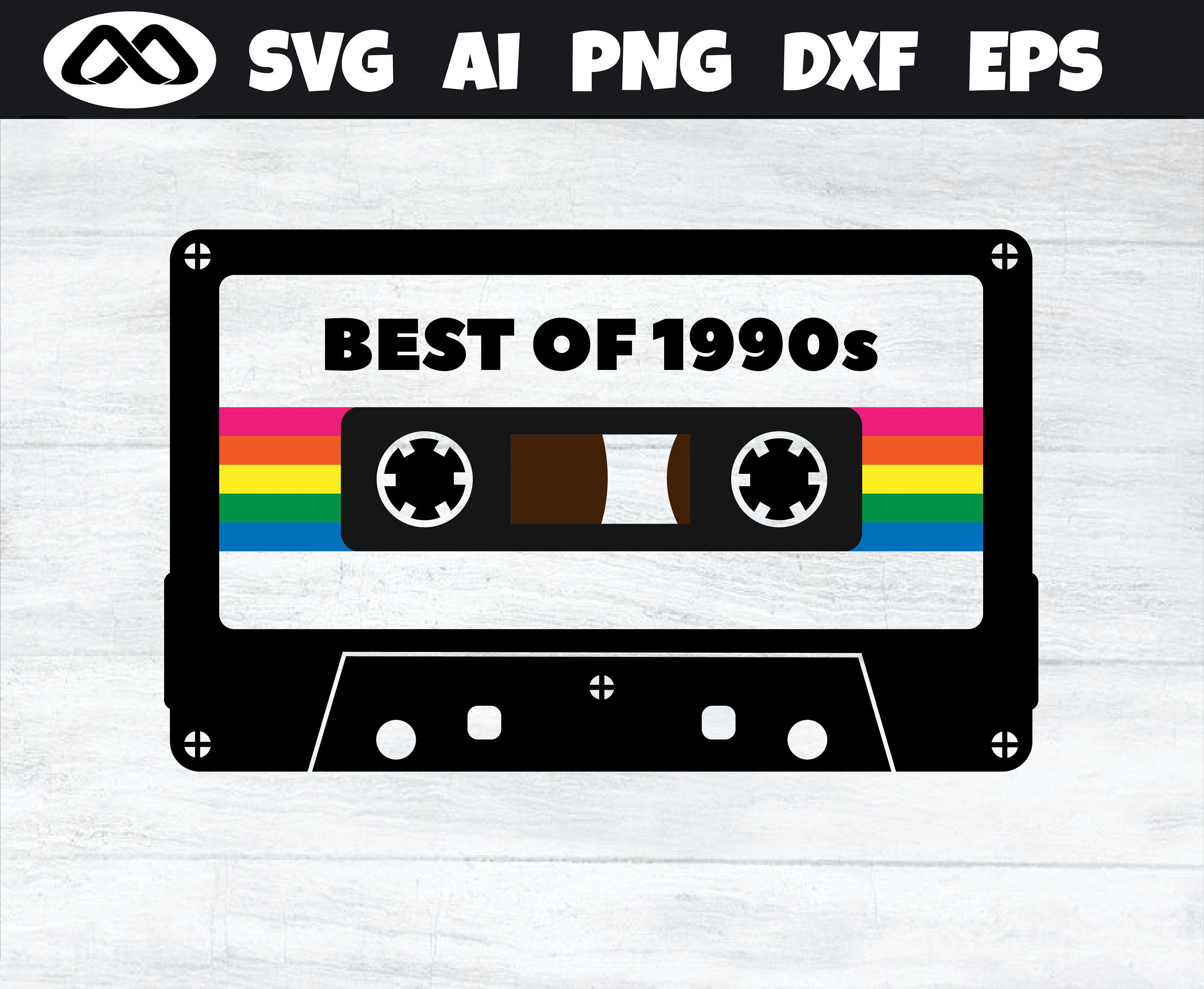 Cassette Tape 90s SVG SVG File for Cricut Cassette Tape Svg Etsy New