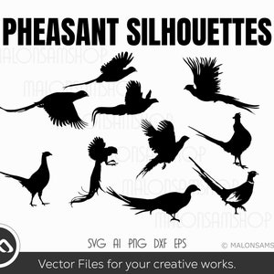Jagd SVG - Fasan Silhouette Bundle - Fasan Jagd svg, Jagd svg, Jäger svg, Jagd Clipart, Fasan svg, Cut Datei