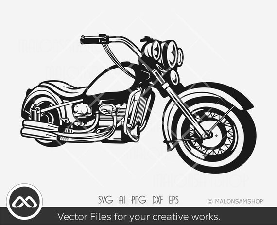 Motorcycle SVG Motor Motorcycle Svg Clipart Biker Svg - Etsy