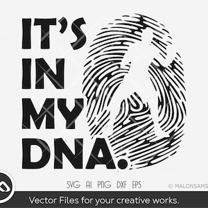 Het zit in mijn dna, boksen svg, boksen geknipt bestand, boks silhouet, kickboksen svg, png, dxf eps, sport voor liefhebbers