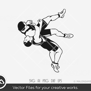 Wrestling SVG silhouette 5 - wrestling svg, wrestler svg, wrestle svg, silhouette, png, cut file, clipart
