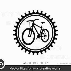 Coroa SVG para mountain bike com bicicleta - mountain bike svg, ciclismo svg, bicicleta svg, mountain bike svg, mtb svg