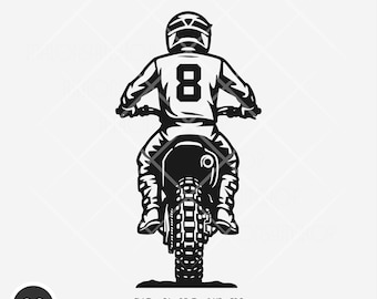 Motocross Rider SVG | Dirt Bike Racing Vector for Cricut & Laser