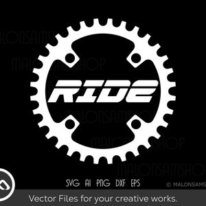 Coroa de passeio SVG para mountain bike - mountain bike svg, ciclismo svg, bicicleta svg, mountain bike svg, mtb svg, dxf, png