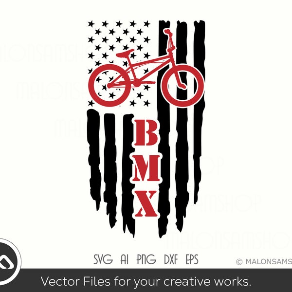 Bmx SVG American Flag - bmx svg, bike svg, bmx png, bmx bike svg for lovers