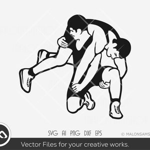 Wrestling SVG silhouette 10 - wrestling svg, wrestler svg, wrestle svg, silhouette, png, cut file, clipart