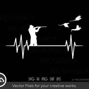 Pheasant Hunting SVG Heartbeat - Pheasant SVG, hunting svg, deer svg, deer hunting svg svg for lovers