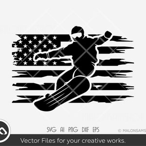 Snowboard SVG Us Flagge - Snowboard svg, snowboard svg, snow mountain svg, adventure svg, silhouette, cut file, png