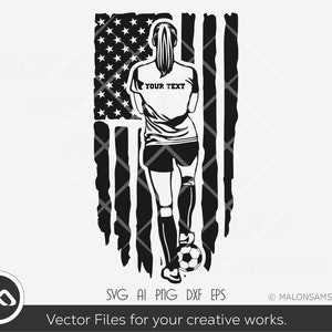 Soccer SVG Us flag - Soccer mom svg, rear girl svg, dxf eps png, cut file, cricut file, sports for lovers