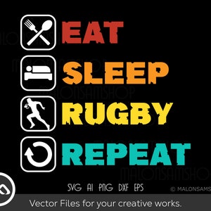 Rugby SVG Eat Sleep Rugby Repeat - rugby svg, football svg, rugby player svg, american football for lovers