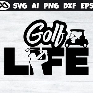 Golfer SVG Golf life - golf svg, golfing svg, golfer svg, golf clipart, golf vector, golf ball svg, golf cut file for golf lovers