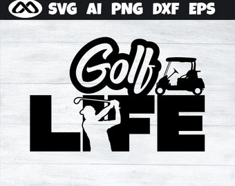 Golfer SVG Golf life - golf svg, golfing svg, golfer svg, golf clipart, golf vector, golf ball svg, golf cut file for golf lovers