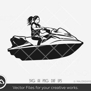 Jet ski SVG Silhouette 5 - jet ski svg, jet ski clipart, beach life svg, water sports svg, png, cut file