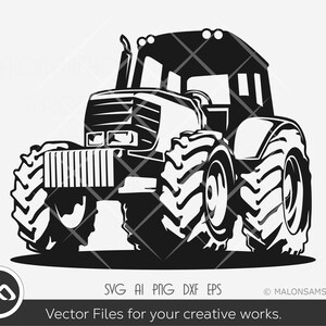 Tractor SVG Silhouette - tractor svg, farm tractor svg, farming svg, tractor clipart, tractor cut file, png