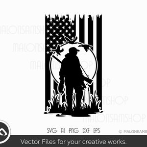 Awesome Duck hunting SVG American Flag - Duck hunting svg, hunting svg, duck svg, deer hunting svg, hunting cut file