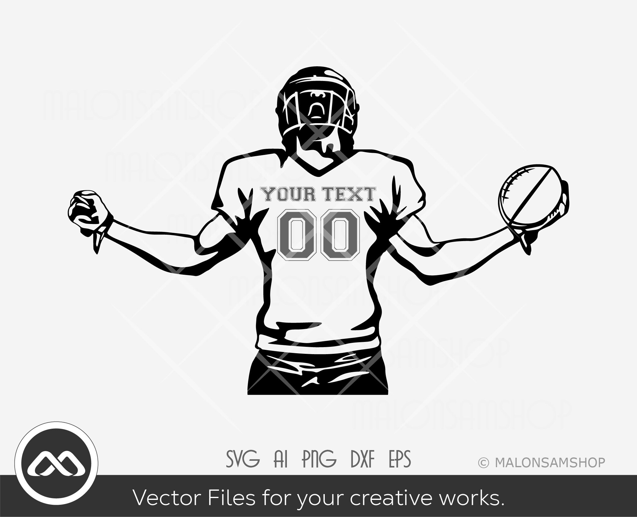 Football Player Hitting Ball PNG & SVG Design For T-Shirts