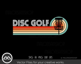 Retro Disc Golf SVG  T-shirt Design - disc golf svg, disc golf, golf svg, disc golf cricut, frisbee svg, dxf, png