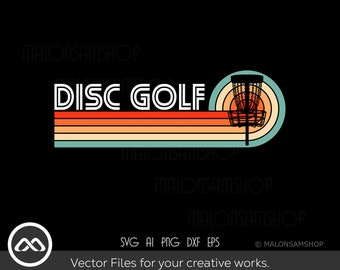 Retro Disc Golf SVG  T-shirt Design - disc golf svg, disc golf, golf svg, disc golf cricut, frisbee svg, dxf, png