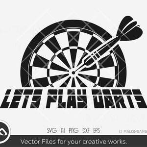 Lets play darts SVG, darts svg, dart board svg, target svg, dxf eps png, cut file, cricut file