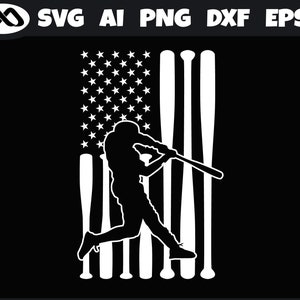 Awesome Baseball SVG American Flag - baseball svg, softball svg, baseball cut file, baseball shirt svg, baseball bat svg for Lovers