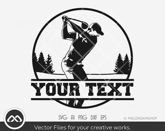 Golf SVG Your text Customize - golf svg, golfing svg, golfer svg, sports svg, png, cut file, cricut file for lovers
