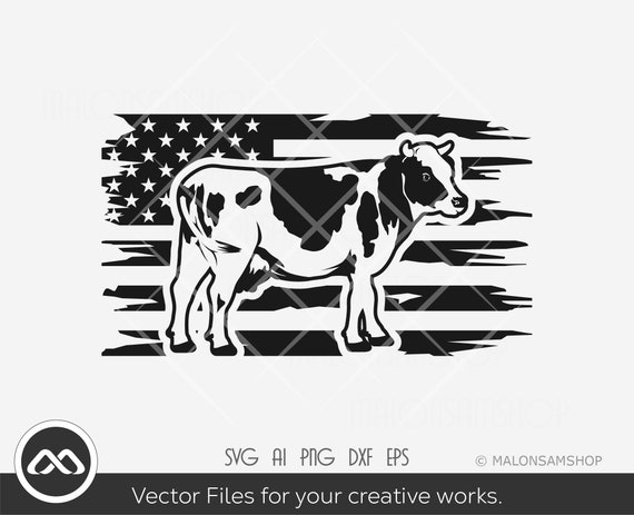 Us Flag Cow SVG Dairy Cattle Cow Cow Svg Cute Cow Svg Farm - Etsy India