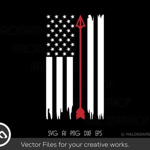 Schleife Jagd Jagd SVG Amerikanische Flagge - Bogen svg, Bogen und Pfeil svg, Jagd svg, Pfeil svg, dxf, png