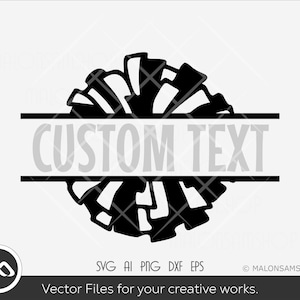 Cheerleader svg, Sports Clipart,, Silhouette, Split Name Frame For Cheer, Custom Name Cheerleader, dxf png