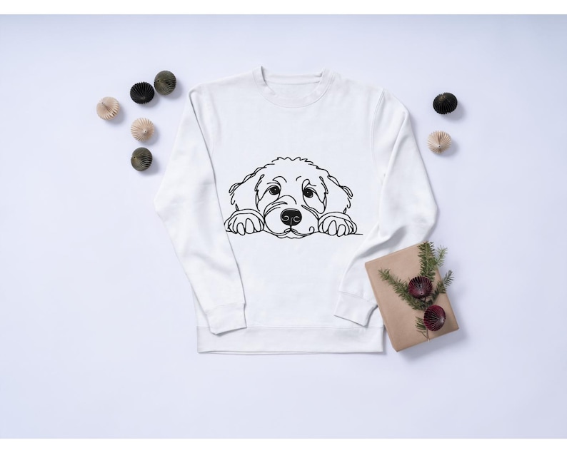 50 Goldendoodle Dog Line Art SVG Bundle, Cute Doodle Dog Clipart PNG ...