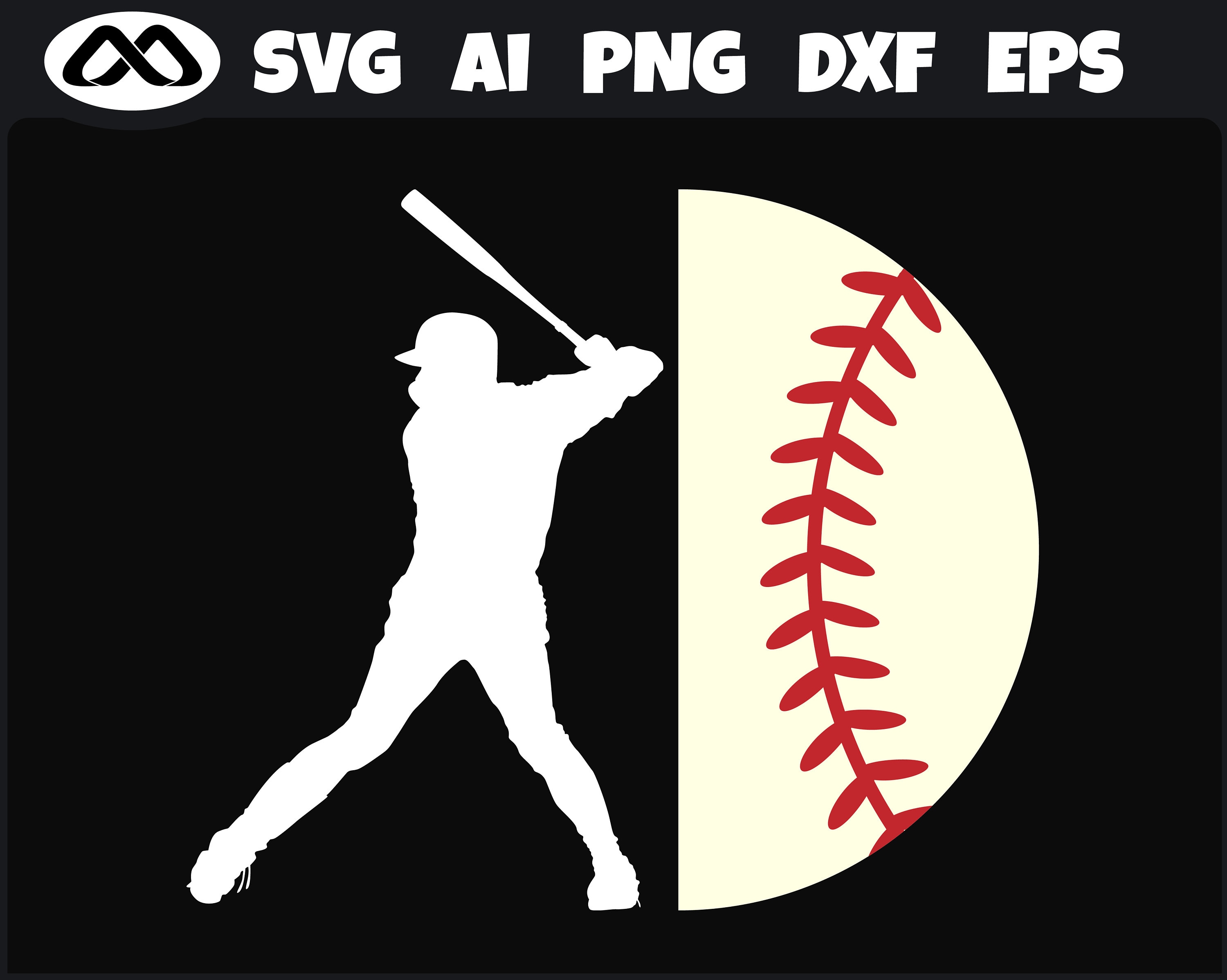 Softball SVG half ball softball svg baseball svg softball | Etsy