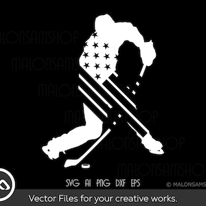 Hockey SVG USA Silhouette - hockey svg, hockey mom svg, hockey clipart, ice hockey svg, hockey player svg, png