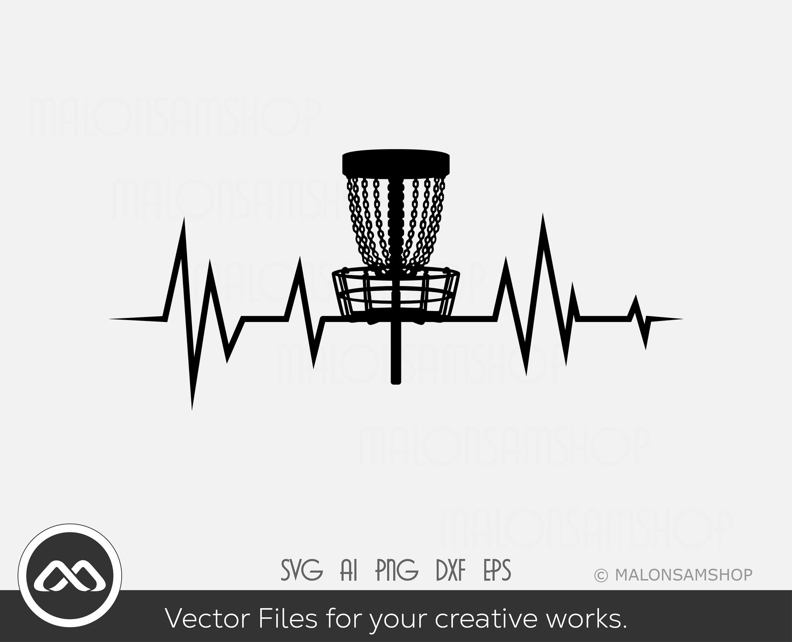 Disc Golf SVG Heartbeat Disc Golf Svg Disc Golf Golf Svg Etsy