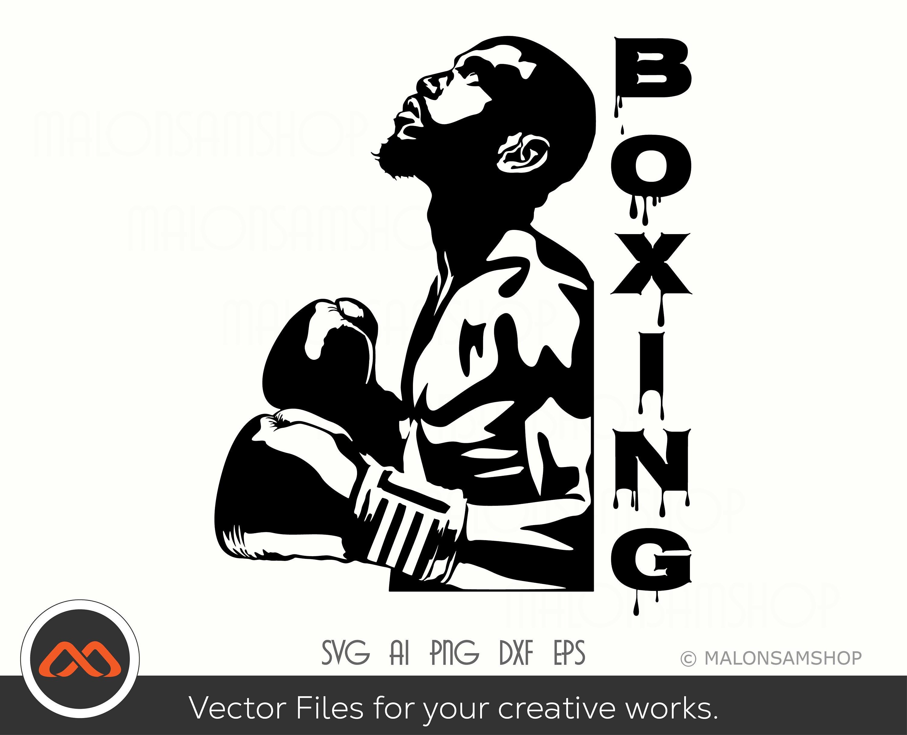 Cool boxing svg Boxing silhouette boxing svg boxing gloves Etsy